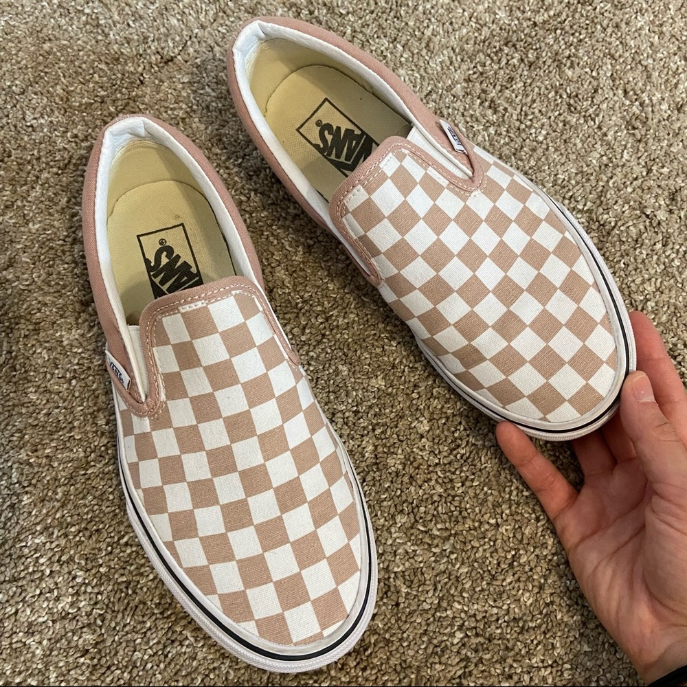 Vans classic checkered slip ons